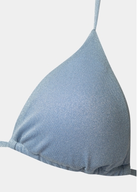 Cuba Bikini Top - Light Blue Shimmer