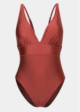 Dominica One Piece - Burgundy Dacron