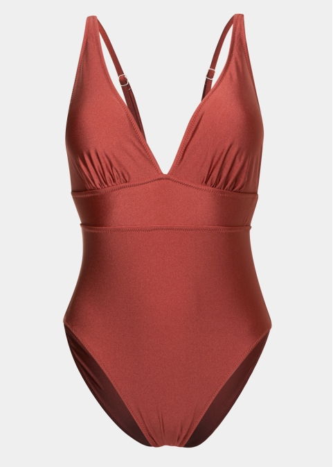 Dominica One Piece - Burgundy Dacron