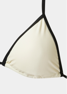 Aruba Bikini Top - Cream/Black Dacron