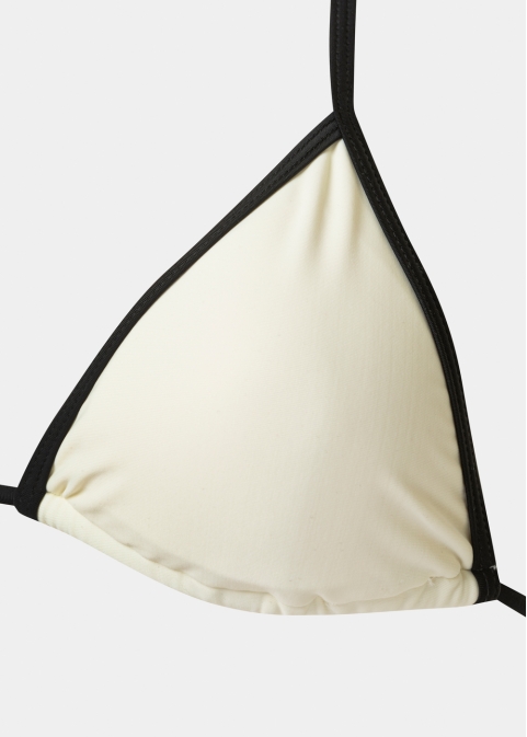 Aruba Bikini Top - Cream/Black Dacron