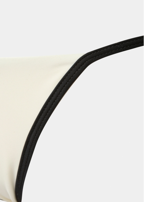 Aruba Bikini Bottom - Cream/Black Dacron