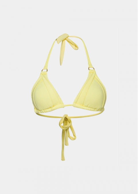 Capri Bikini Top - Yellow Rib