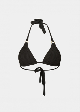 Capri Bikini Top - Black Rib