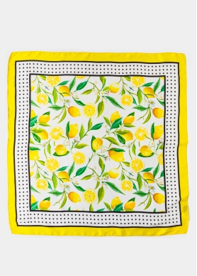 Lemons Satin Scarf