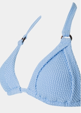 Capri Bikini Top - Baby Blue Crinkle