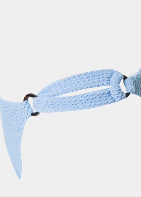 Capri Bikini Bottom - Baby Blue Crinkle