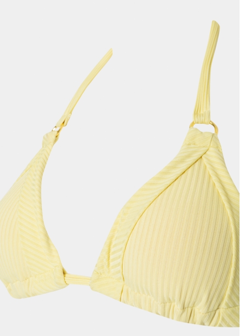 Capri Bikini Top - Yellow Rib