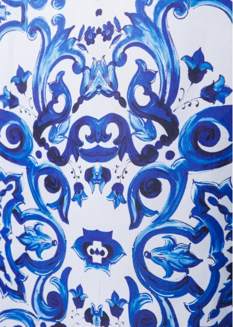 Butterfly Satin Dress w/ Porto Pattern