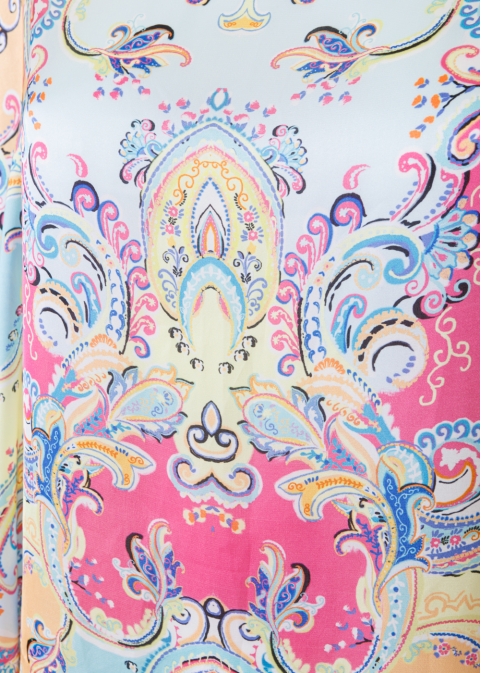 Butterfly Satin Dress w/ Baroque Pattern