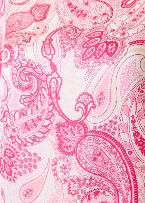 Butterfly Satin Dress w/ Pink Paisley