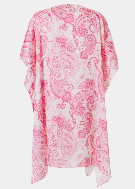 Butterfly Satin Dress w/ Pink Paisley