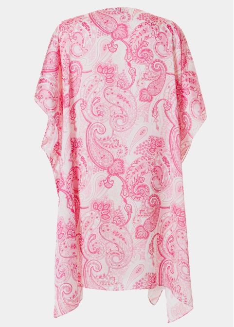 Butterfly Satin Dress w/ Pink Paisley