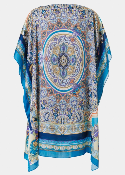 Butterfly Satin Dress w/ Royal Pattern