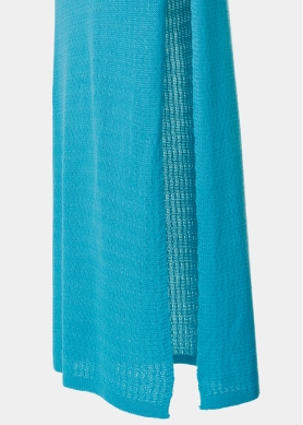 Blue Knitted Top & Skirt Set