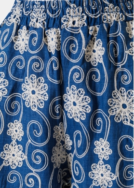Blue Pants w/ Embroidered Margaritas
