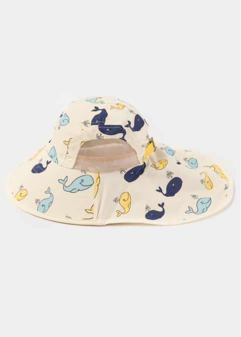 Yellow Kids Bucket Hat w/ Neck Protector 