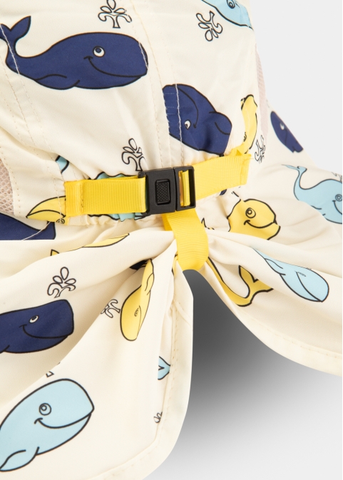 Yellow Kids Bucket Hat w/ Neck Protector 