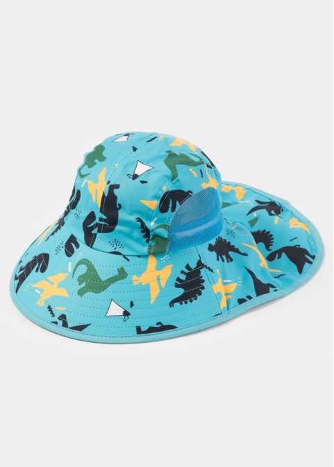 Light Blue Kids Bucket Hat w/ Neck Protector 