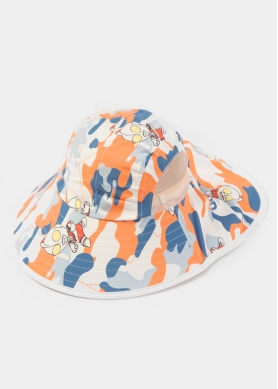 Colorful Kids Bucket Hat w/ Neck Protector