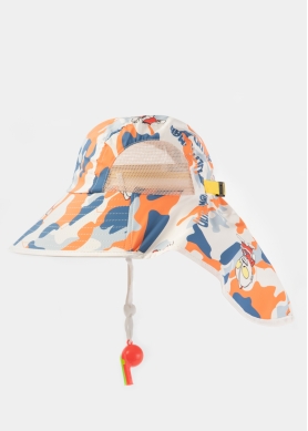 Colorful Kids Bucket Hat w/ Neck Protector