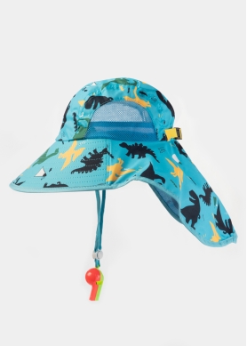 Light Blue Kids Bucket Hat w/ Neck Protector 