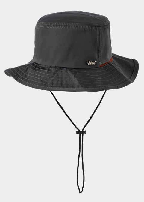 Grey Active Bucket Hat w/ Orange Details