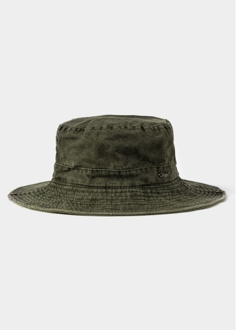 Khaki Active Bucket Hat w/ Washed Cotton