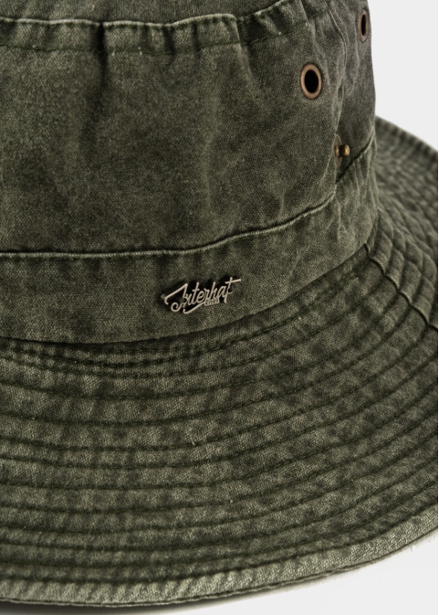 Khaki Active Bucket Hat w/ Washed Cotton