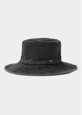 Black Active Bucket Hat w/ Washed Cotton