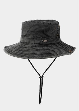 Black Active Bucket Hat w/ Washed Cotton