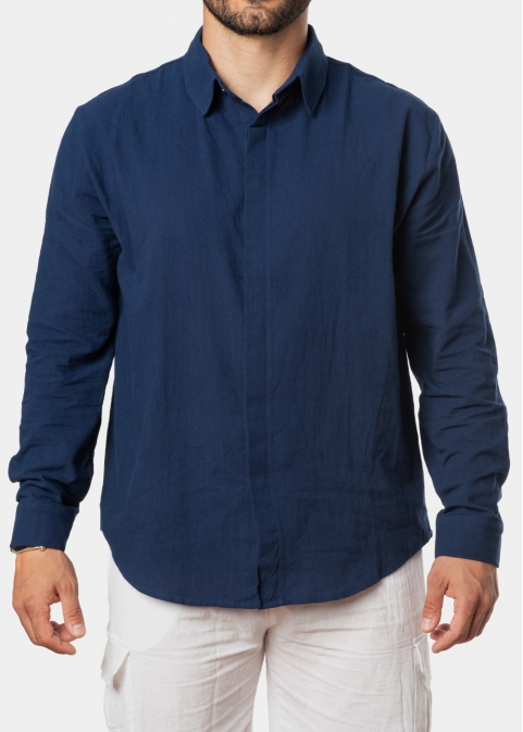 Navy cotton summer shirt