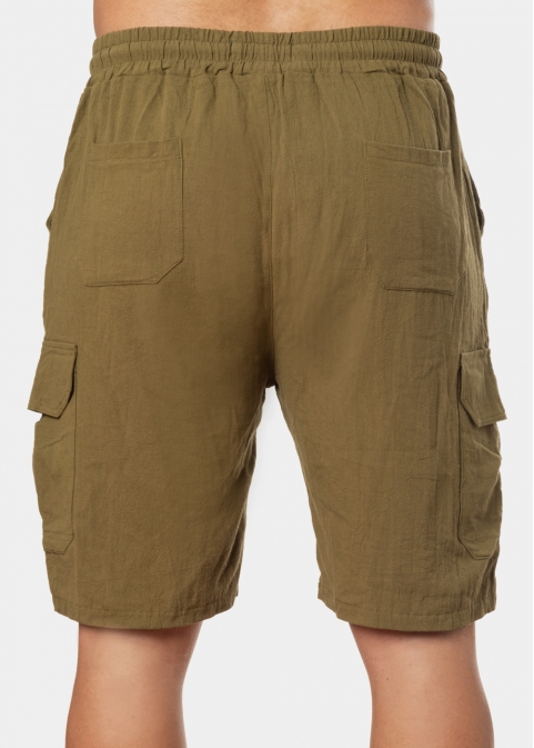 Khaki Cotton Cargo Pants 