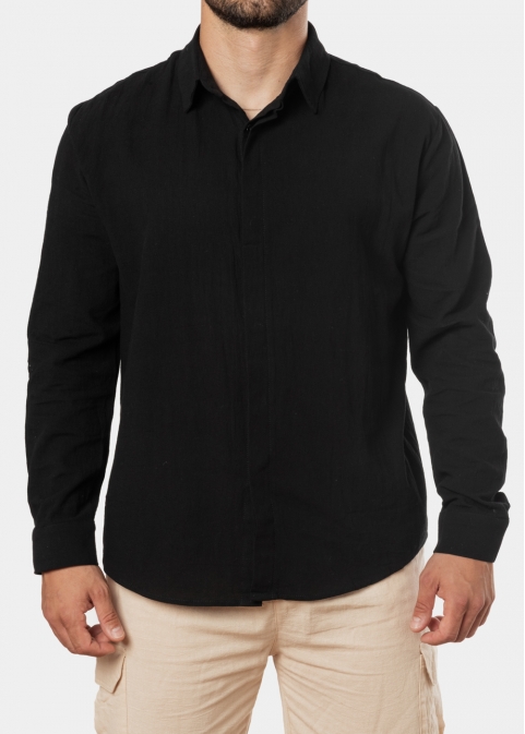 Black cotton summer shirt