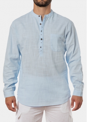 Light blue mandarin shirt w/ long sleeve