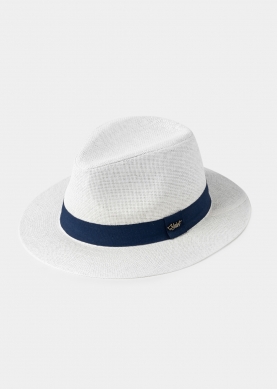 White Classic Panama Style hat 