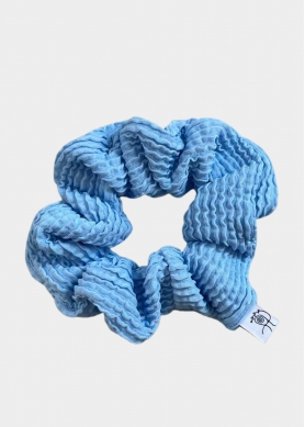 Crinkle Scrunchie Baby Blue