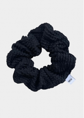 Crinkle Scrunchie Black