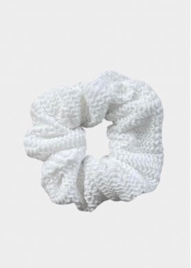 Crinkle Scrunchie White
