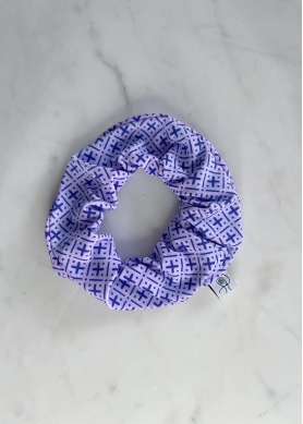 Printed Shiny Scrunchie Lilac