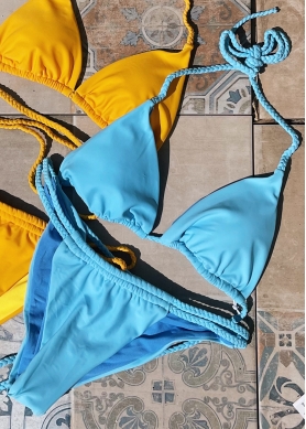 Braided Twist Around Bikini Swimwear - Baby Blue 