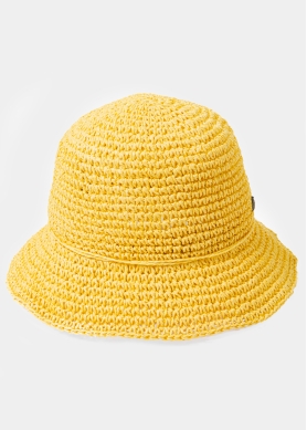 Yellow Knitted Bucket Style Hat