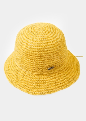Yellow Knitted Bucket Style Hat