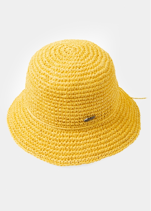 Yellow Knitted Bucket Style Hat