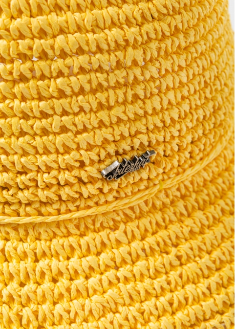Yellow Knitted Bucket Style Hat