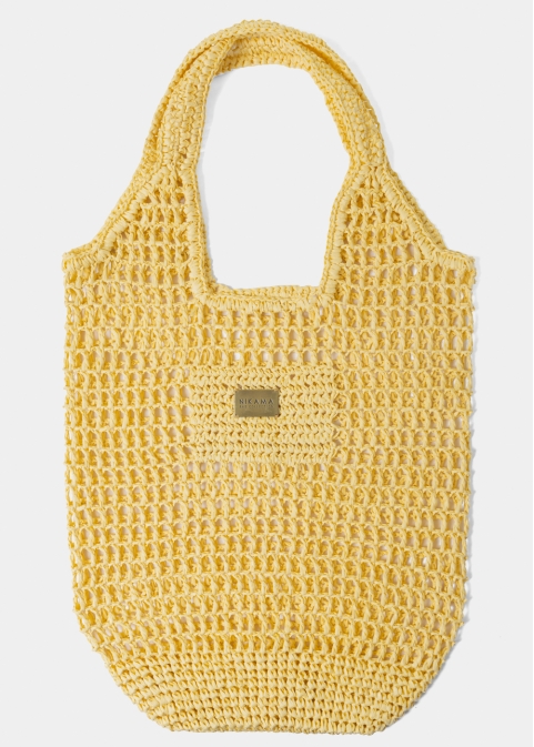 Yellow Knitted Tote Bag