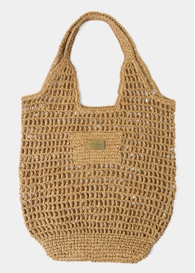 Brown Knitted Tote Bag