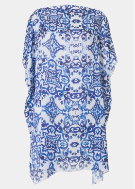 Butterfly Satin Dress w/ Porto Pattern