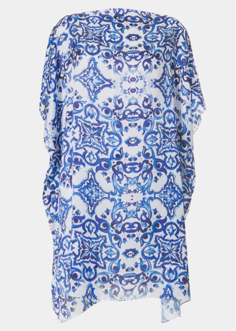 Butterfly Satin Dress w/ Porto Pattern