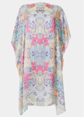 Butterfly Satin Dress w/ Baroque Pattern